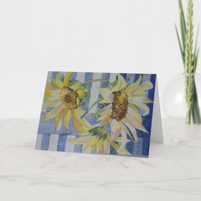 Sunflowers Greeting Card (Front)