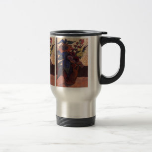 sunflowers, hollyhocks and Georgia by Modersohn Travel Mug