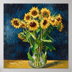 Sunflowers in a Vase After Van Gogh Poster