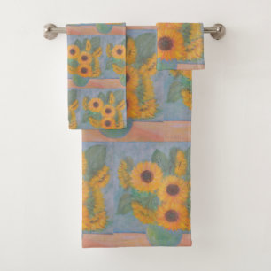 Sunflowers In A Vase Bath Towel Set