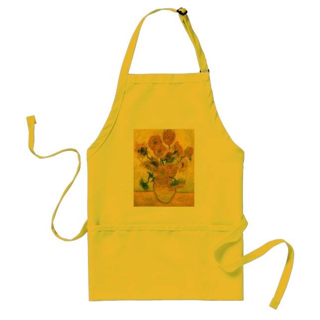 Sunflowers in a Vase (F457) Van Gogh Fine Art Standard Apron (Front)
