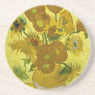 Sunflowers in a Vase (F458) Van Gogh Fine Art Coaster