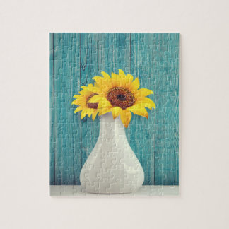 Sunflowers in a vase jigsaw puzzle