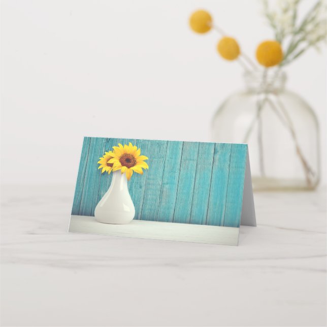 Sunflowers in a vase       place card (Front)
