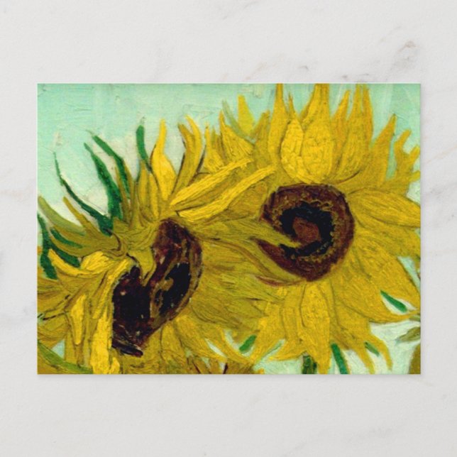 Sunflowers in a Vase Van Gogh Fine Art Postcard (Front)