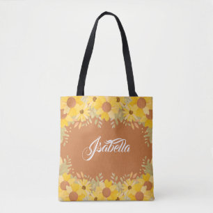 Sunflowers in bloom Fall lovers custom Tote Bag