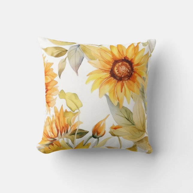 Sunflowers in Bloom  Throw Pillow (Front)