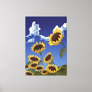 Sunflowers in the Summer Canvas Print