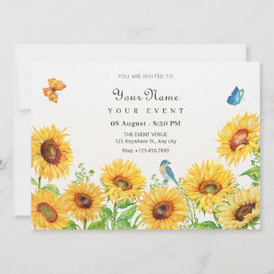 Sunflowers invitation