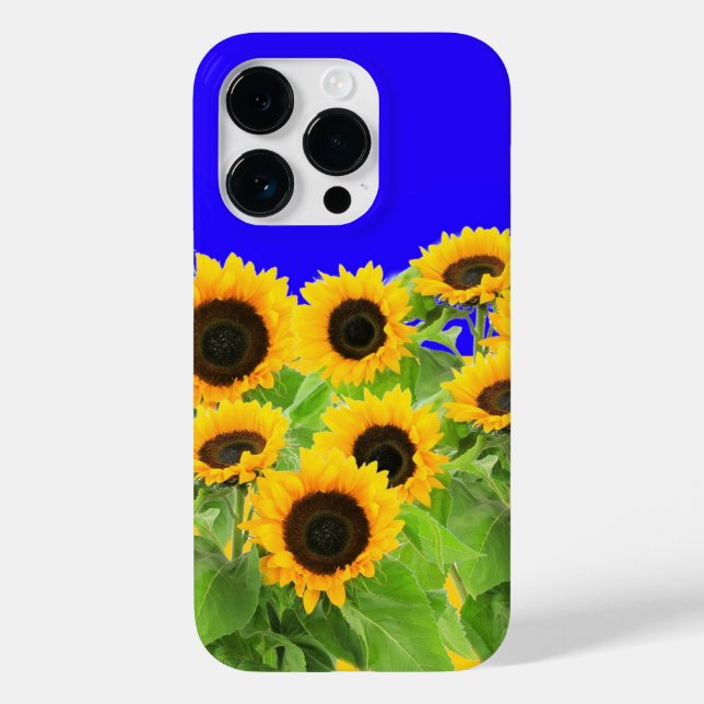 Sunflowers iPhone Case Ukraine Flag Colours (Back)