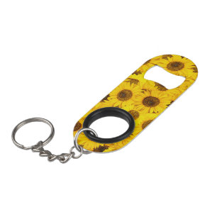 Sunflowers Keychain Bottle Opener