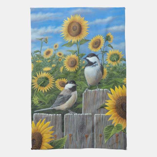 Sunflowers Kitchen Towel (Vertical)