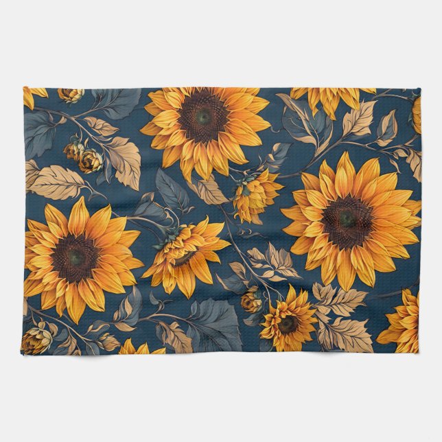 Sunflowers Kitchen Towel (Horizontal)