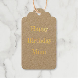 Sunflowers kraft paper Foil Gift Tag