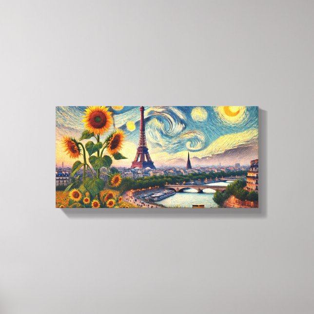 Sunflowers Leonardo Da Vinci origami  Canvas Print (Front)
