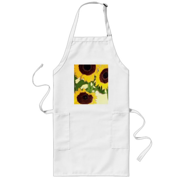 SUNFLOWERS LONG APRON (Front)