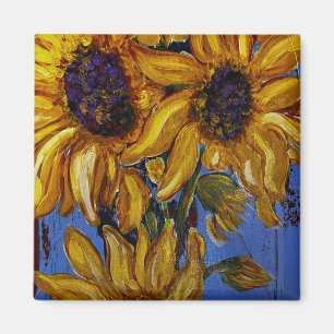 sunflowers magnet