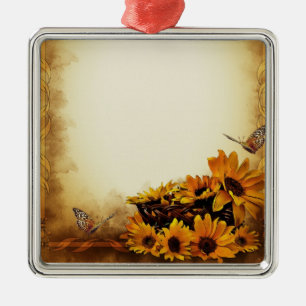 Sunflowers Metal Ornament