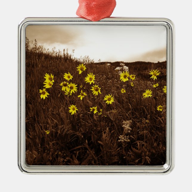 Sunflowers Metal Ornament (Front)