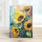 Sunflowers Modern Abstract Floral Painting 