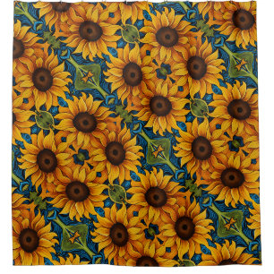 Sunflowers Modern Distressed floral