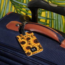 Sunflowers Modern Monogram