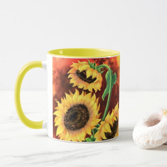 Sunflowers Mug (With Donut)
