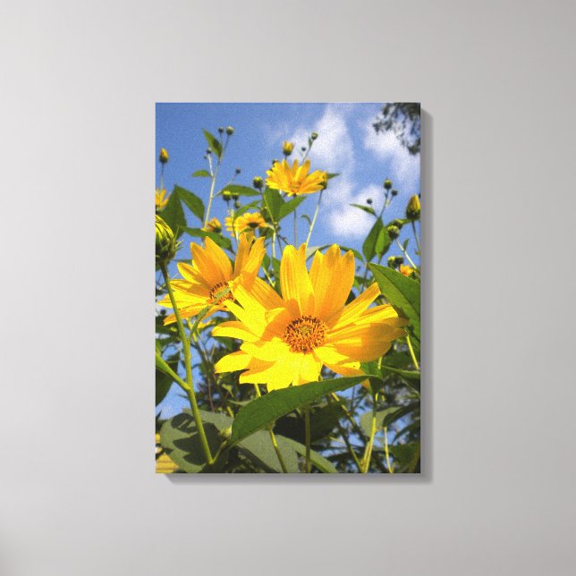 Sunflowers N Sky Wrapped Canvas (Front)