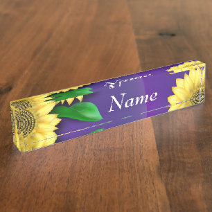 Sunflowers Nameplate