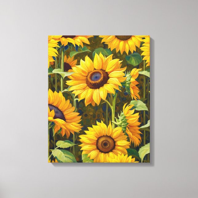 Sunflowers on a Sunny Day Canvas Print (Front)