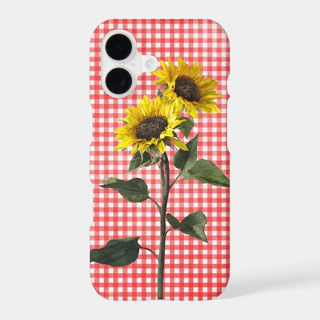 Sunflowers on gingham (Back)