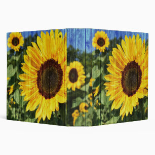 Sunflowers Painted Fence Binder