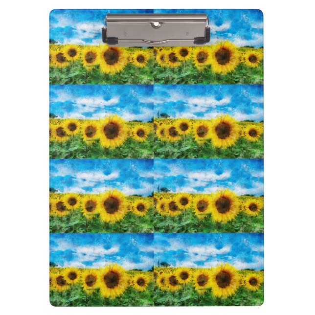Sunflowers painting clipboard (Front)