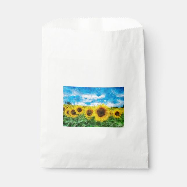 Sunflowers painting favour bag (Front)
