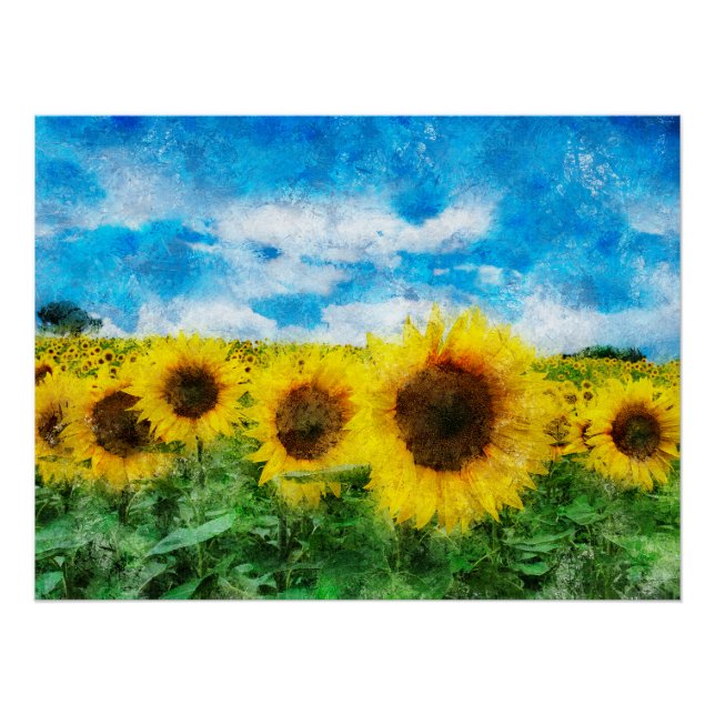 Sunflowers painting poster (Front)
