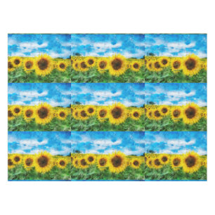 Sunflowers painting tablecloth