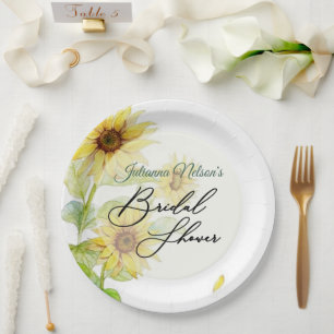 Sunflowers paper plates