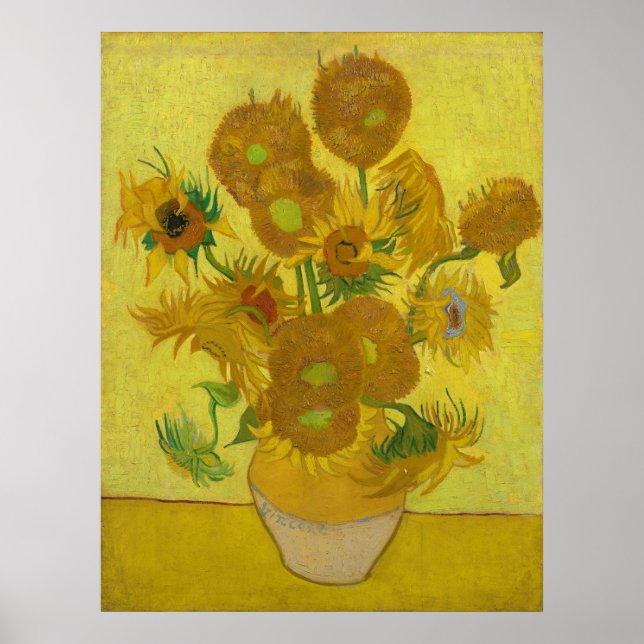 Sunflowers par Vincent van Gogh Poster (Devant)