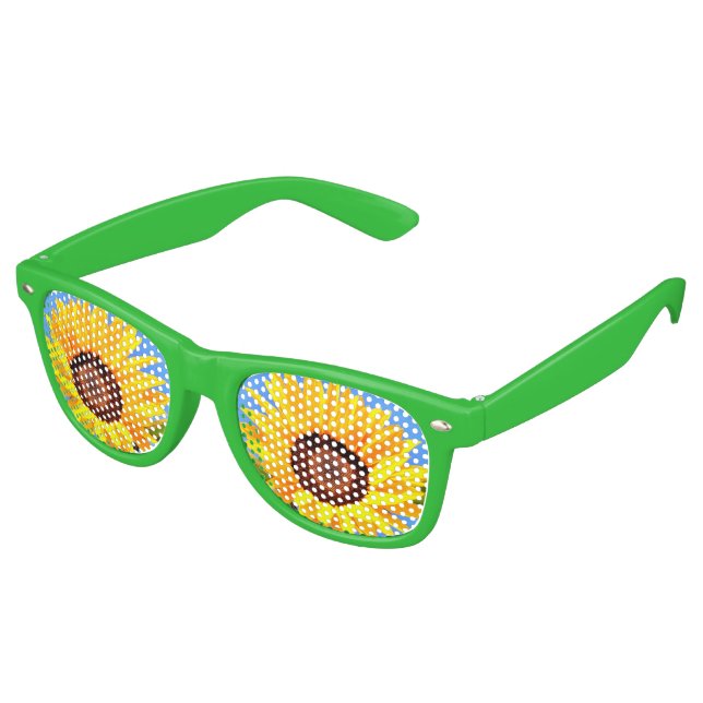 Sunflowers Party Sunglasses (Angled)