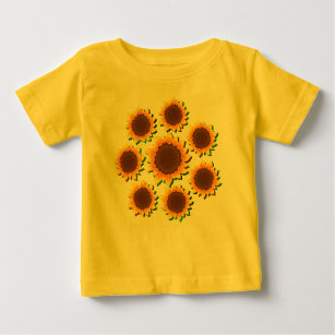 Sunflowers Pattern Background Baby Apparel Baby T-Shirt