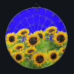 Sunflowers - Peace - Freedom for Ukraine  Dartboard<br><div class="desc">Sunflowers - Peace - Freedom for Ukraine - Support Independence Together - Victory ! Let's make the world a better place - everybody together ! A better world begins - depends - needs YOU too ! You can transfer to 1000 Zazzle products. Resize and move or remove and add elements...</div>