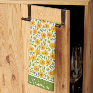 Sunflowers personalized Kitchen Towels