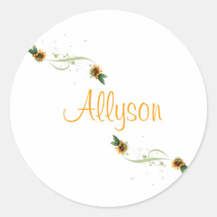 Sunflowers Personalized Stickers