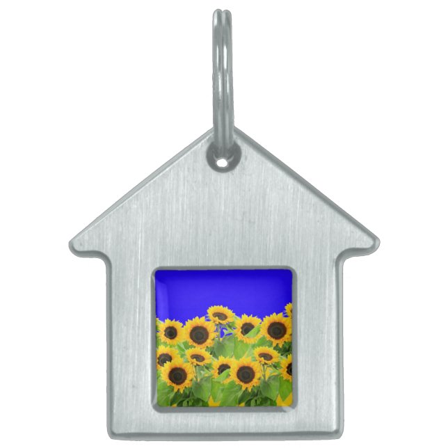 Sunflowers Pet ID Tag (Front)