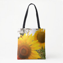 Sunflowers Photo Custom All-Over-Print Tote Bag
