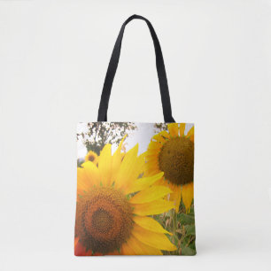 Sunflowers Photo Custom All-Over-Print Tote Bag