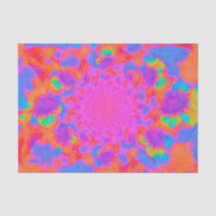 Sunflowers Pink Orange Abstract Floral Art Tissue Paper