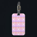 Sunflowers Pink White Tile Pattern Luggage Tag<br><div class="desc">Add some flair to your luggage with this pretty colourful flower pattern. Hand made by me, for you! Check my shop for more colours and patterns, plus matching accessories like flip flops, totes, bathmats, towels, cosmetic pouches, mugs and shower curtains. You can always add your own text. Let me know...</div>