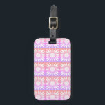 Sunflowers Pink White Tile Pattern Luggage Tag<br><div class="desc">Add some flair to your luggage with this pretty colourful flower pattern. Hand made by me, for you! Check my shop for more colours and patterns, plus matching accessories like flip flops, totes, bathmats, towels, cosmetic pouches, mugs and shower curtains. You can always add your own text. Let me know...</div>