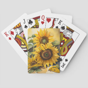 Sunflowers Playing Cards